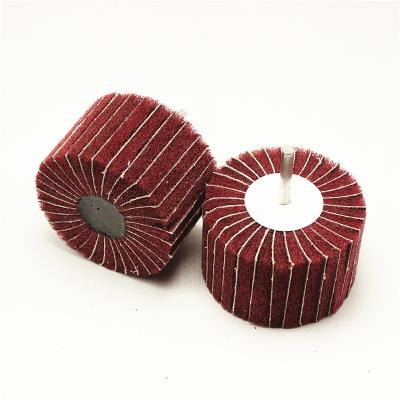 China High Quality Nonwoven Cloth Grinding Fin Sanding Wheel with Spindle for Metal Cloth Grinding Sanding Wheel for sale