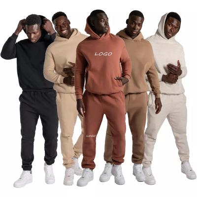 China Breathable Jogger Sets Embroidery Printing Logo Mens &Womens Pullover Hoodies Cotton Tracksuit Plain Color Plus Size Hoodies For Winter for sale