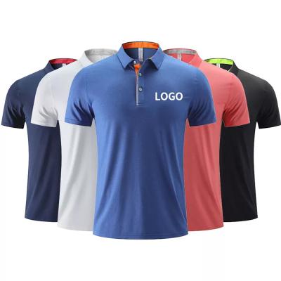 China Polyester Spandex Sublimation Golf T-Shirts Custom Anti-wrinkle Polo Shirts Big And Big Mens for sale