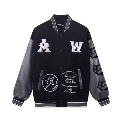 China Wholesale custom QUICK DRY OEM chenille embroidery leather jackets baseball bomber letterman jacket for men for sale