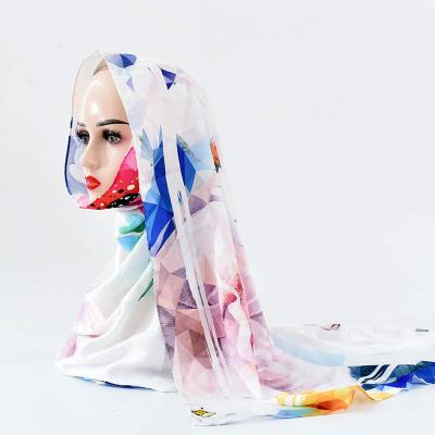 China Factory direct polyester bawal custom design chiffon printed hijab for girl chiffon girl for sale