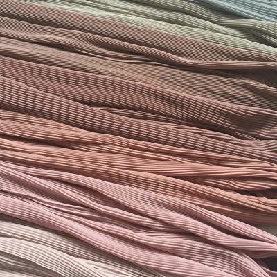 China Polyester Custom Design High Quality Simple Color Mini Pleated Shawl Chiffon Hijab Shawl For Muslim Women for sale