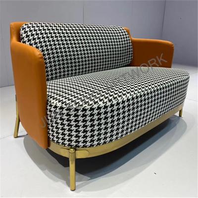 China JS C27 Modern Hot Sale Furniture Home Living Room Sofa Sets Hotel Love Seat Sofa Gold Three Seater Sofa Customized For Office Apartment for sale