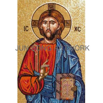 China JS MRL-JS05 Traditional Glass Mosaic Mural Religious Mosaic Pattern Prayer Room Wall Tile for sale