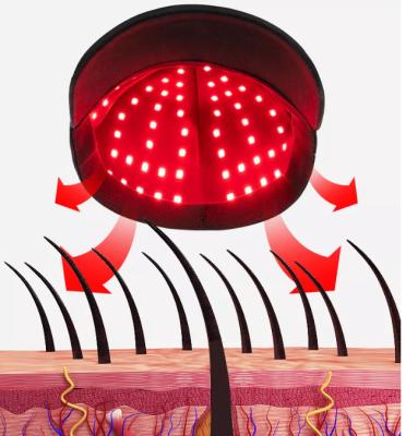 China Adjustable Loss Prevention Zipper Hair Treatment Red Light Therapy Cap With 450pcs Led Chip Red Infrared Light Cap for sale