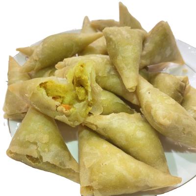 China FROZEN Triangle fried dumplings certified factory Myanmar Indonesia style Frozen samosa for sale