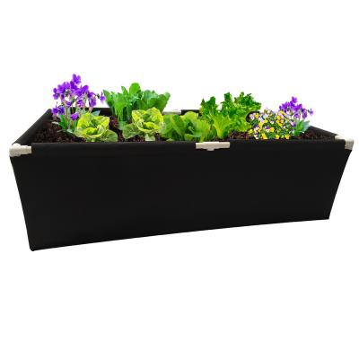 China 2021wholesale Plant Growth Haotian Black Non-woven Enlarged Rectangular Planting Bed Flower Plant Growth Bag for sale