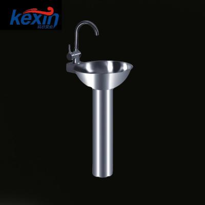 China With Faucet Stainless Steel Bathroom Pedestal Wash Hand Basin Sink Height Sizes for sale