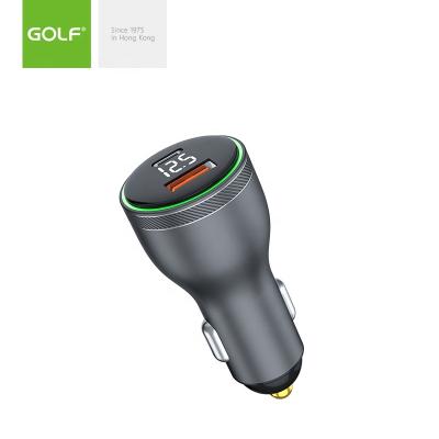 China Mobile Phone GOLF PD 100W Car Charger Fast Charging Aluminum Alloy LED Display High Quality QC 3.0 Dual Port Type C OEM for sale