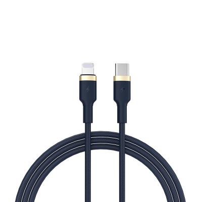 China PD20W Fast Charging Cable Type-C to IPX 20W Charging Power Connector IOS Data Transmission Fast Nylon Braided Strong Palladium Wire Factory for sale