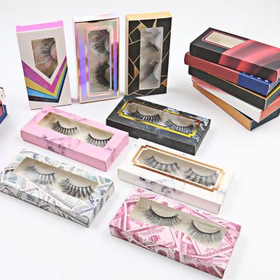 China Luxury Long 5D Natural Mink Eyelashes With Custom Packaging silk 25mm 3d tresluces wicks for sale