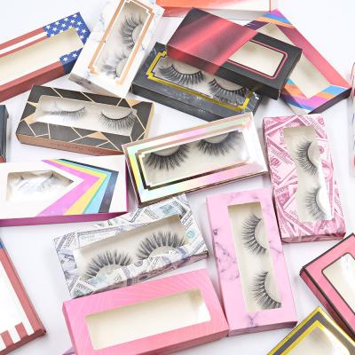 China Thick Friendly Wholesale Bulk Vegan Faux Mink Eyelash Extension Custom Eyelash Packaging for sale