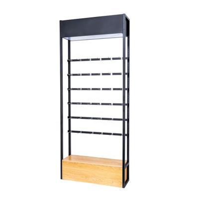 China Morden Wholesale Hardware Pegboard Metal Floor Hanging Hooks Shelf Tools Store Show Product Display Stand for sale