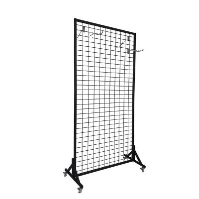 China Wholesale Custom Made Environmental Friendly Snacks Shelves Wire Mesh Grid Wire Metal Hook Hanging Display Racks & Holders for sale