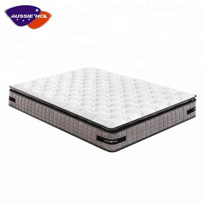 China Hilton Mattress Model Honeymoon luxury memory foam springwell latex super single bed used bamboo pillow pocket top spring mattress with good quality for sale