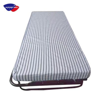 China Aussie Factory Metal Slat Foldable Bed Base Hotel Hospital Foam Mattress Adjustable Bed Frame Foldable Bed Base for sale