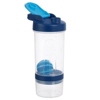 China High Quality Sustainable Plastic Shaker Water Bottle With Mixer Ball for sale