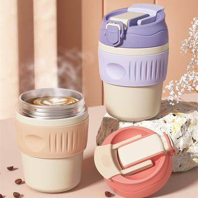 China Sustainable Thermos 316 Ceramic Mug Stainless Steel Coffee Mug Handheld Accompanying Portable Tea Cups for sale