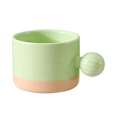 China Zogift New Nordic Style Chinese Style Dot Pattern Ceramic Coffee Cup Creative Feature Mug With Handle Alternative Color Couples Coffee Cup for sale