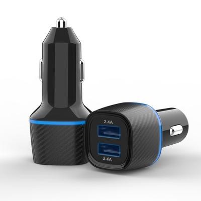 China Smartphone OEM 4.8A 24W Portable Fast Fast Phone Charger 2 Port Dual Usb Car Charger for sale