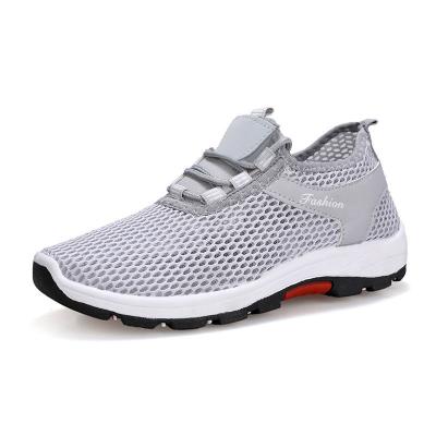 China Breathable Breathable Sports Shoes Mesh Running Shoes Knitted Upper Casual Soft Bottom Sneaker for sale