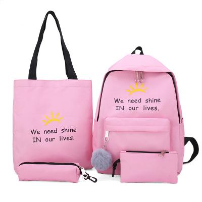 China High school waterproof causal pink backpack for girls classic school bags for sale