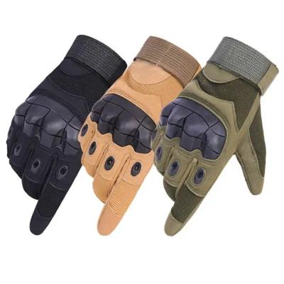 China Protective Motorcycle Gloves Racing Genuine Leather Motorbike Sports Full Finger Wear Resistant Palm Cut Anti Training Tactical Gloves for sale