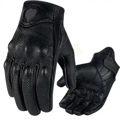 China Real Touch Screen Motorcycle Cycling Gloves Motorcycle Cycling Men Breathable Leather Motorcycle Racing Gloves Leather Trim Gloves for sale