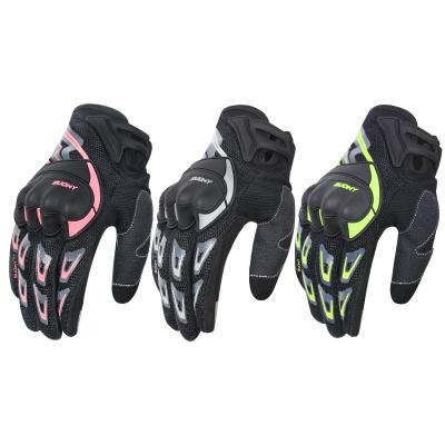 China Green Breathable Elasticity Motorcycle Gloves Motocross Racing Full Finger Gloves Summer Motorcycle Men Women Cycling Touch Screen for sale