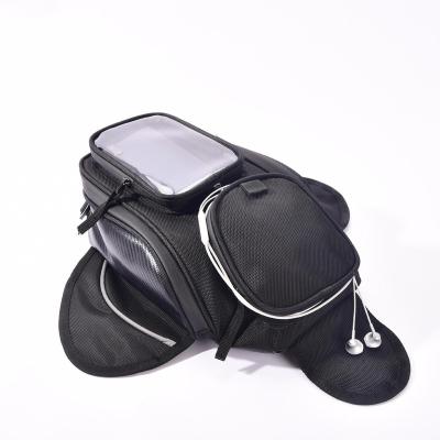 China Sale 2023 Single Shoulder Motorcycle Backpack Motorbike Tank Bag Black Fuel Oil Motorbike Waterproof Durable/Waterproof Hot Magnetic Saddle Bag for sale