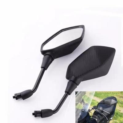 China 2023 Ultra Strong Corrosion Resistance And Rust Prevention Hot Selling Products 2Pcs/Pair Motorcycle Mirror Scooter Rear View Mirrors Carbon Fiber Convex Mirror 8mm 10mm Rear for sale