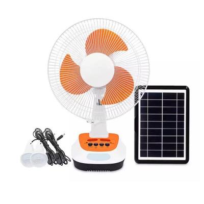 China 110 | 240 ac or 9 v dc charging solar panel portable charging 12 14 16 inch electric ac desk fan 2 led lights 220v rechargeable outdoor for sale