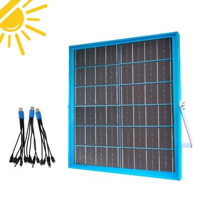 China Emergency Charging Home Cell Phones Solar Cell Foldable Charger 6 12 Volt Module PV Power Charger 20W Monocrystalline High Efficiency Solar Panel for sale