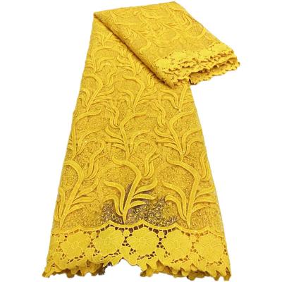 China Handmade new arrivals 3D flowers flower embroidery lace African embroidery lace fabriclottes juelas de bordado for sale