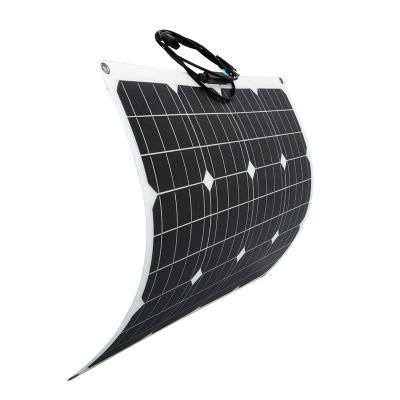 China Panel solar semiflexible de 50W para barcos de automóviles con máxima eficiencia y superficie de ETFE en venta