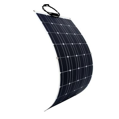 China Leicht und einfach zu installieren 100w 12v halbflexibles Solarpanel für Autoboote zu verkaufen