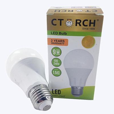 China New CTORCH Diamond-Star Series100-240V A60 9W Model Indoor Lighting Led Bulb With E27/B22 Base for sale