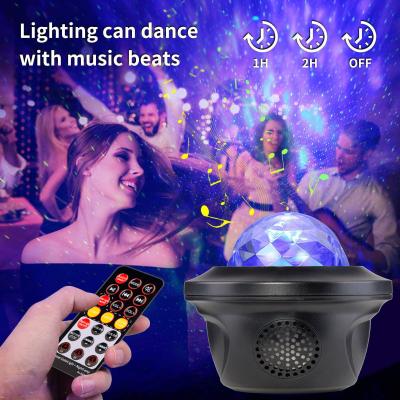 China New-designed Star Projector Led Night Light Music Player Usb Charging Laser Nebula Projection Night Light for sale