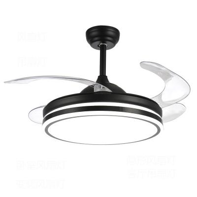 China Wholesale Modern 42 Inch Folding Remote Control LED Retractable Blades Lights Ceiling Fans With Light for sale