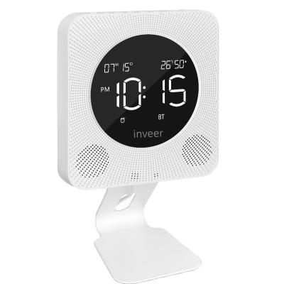 China Wall Mounted Alarm Inveer Big LED Time Display FM Radio And BT Speaker Digital Calendar Alarm Clock for sale