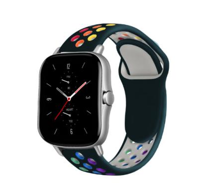 China Protect Your Watch Devices From Scratches Rainbow Silicone Strap For Apple Watch 6 Se 5 38mm Rubber Strap Wristband Belt Strap iwatch 42mm Strap apple watch 44mm 40mm 4 3 2 for sale