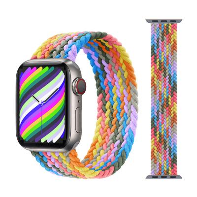 China Protect Your Watch Devices From Scratches Nylon Braided Buckle Strap For Apple Watch 6 SE 5 Smartwatch Band 44mm 40mm 38mm 42mm Elastic Band Strap On iWatch 65432 Series for sale