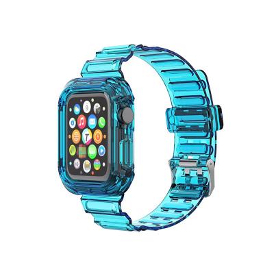 China Protect Your Watch Devices From Scratches Transparent Rubber Watches Sports Bands TPU Clear Bands For Apple Watch Series 5/4/3/2/1 Strap Smart Watch Wristband bracelet for sale