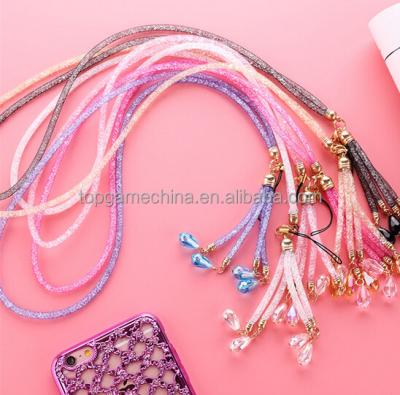 China ABS+Crystal Luxury Glitter Universal Straps For Cell Phone Case Neck Strap for sale