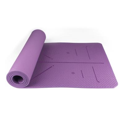 China Material Wholesale China, Best Purple Pilates Mats Private Logo Available Eco-friendly Non-slip Yoga Mat Custom Band for sale