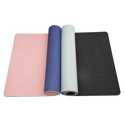 China SANFAN Non-Slip Extra Large Non-Slip Dual Color Tape Yoga Mat Factory Wide Fitness Mat Factory for sale