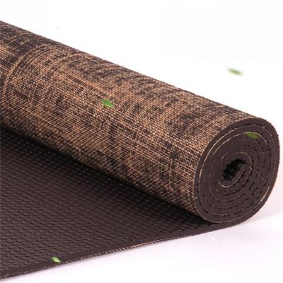 China Non-Toxic Eco-Friendly Hemp Reversible Organic Natural Linen Jute Yoga Mat for sale