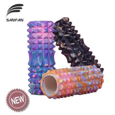 China SANFAN Amazon Bestsell Product Camouflage Durable Custom Color Deep Massage 33CM Fitness Roller Exercise Yoga Foam Roller Gym Equipment for sale