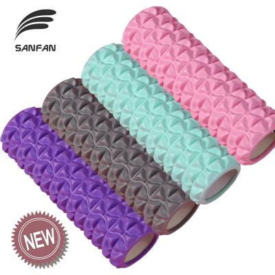 China 2021 SANFAN Durable Hot Sellings Amazon Massage Foam Roller Long Logo Exercise Yoga Roller Eco-Friendly Custom Made EVA Gym Roller Supplier for sale