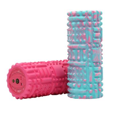 China SANFAN New Arrival 5 Non-slip Speed ​​Vibrating Electric Yoga Column Roller Relexaion Muscle Massager Multifunctional Fitness Roller for sale